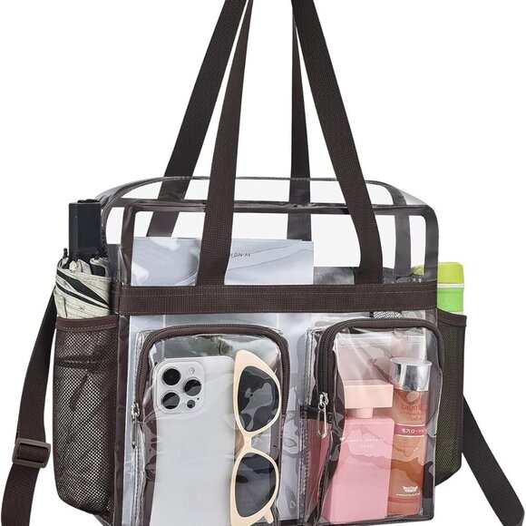 Lightweight Clear PVC Bag 12x6x12 with Adjustable Strap - Ideal for Events - Picture 1 of 9